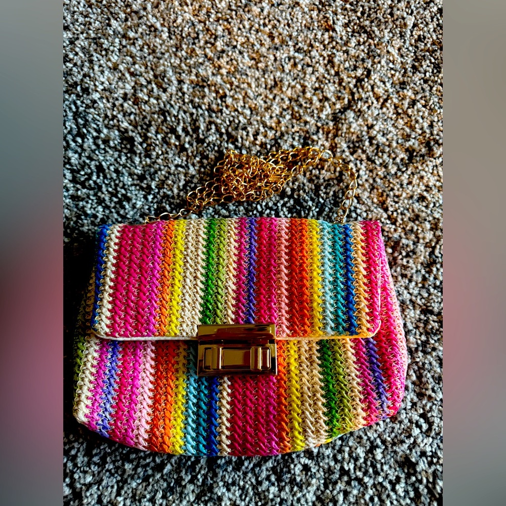 Colorful Striped Women's Bag